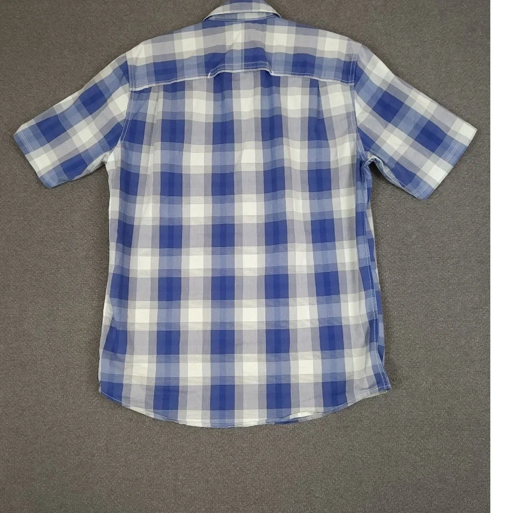 ATG Wrangler All Terrain Gear‎ Mens Plaid Short Sleeve Button Up Shirt